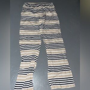 Calypso Striped Beige and Black Pants Womens Size Small